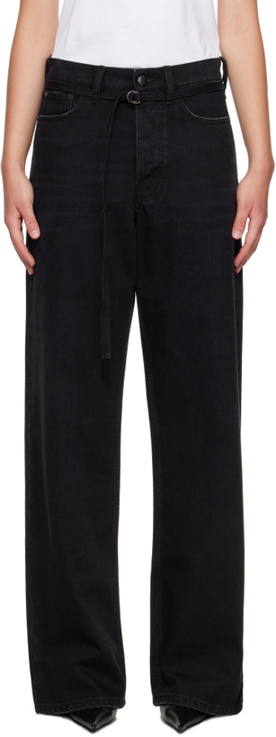 Photo: 032c Black Down To Earth Wide Leg Jeans