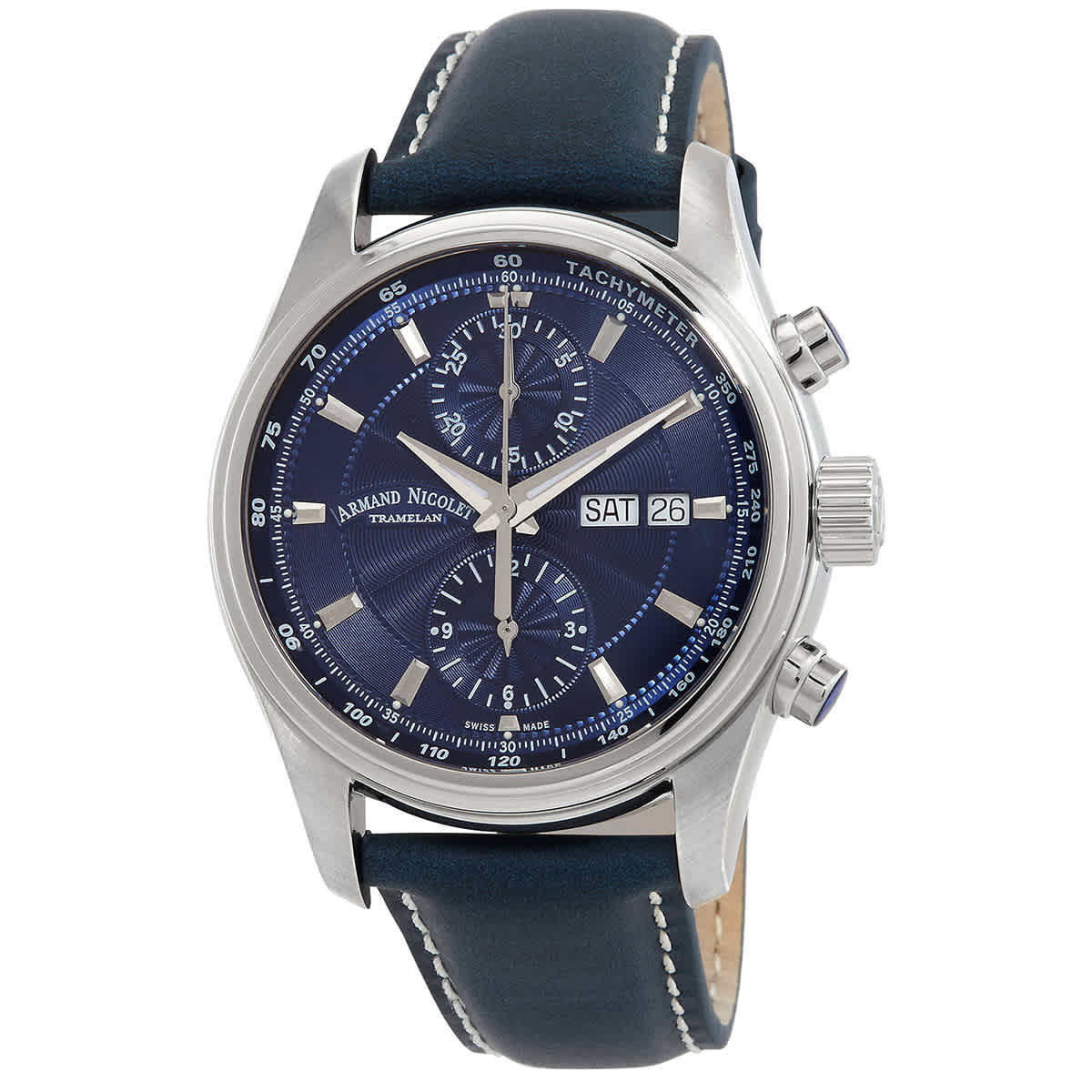 Armand Nicolet MH2 Chronograph Automatic Blue Dial Mens Watch