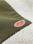 Armor Lux - Logo-Appliquéd Cotton-Blend Ripstop-Trimmed Fleece Jacket - Neutrals