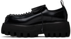 McQueen Black Sofa Lace Up Derbys