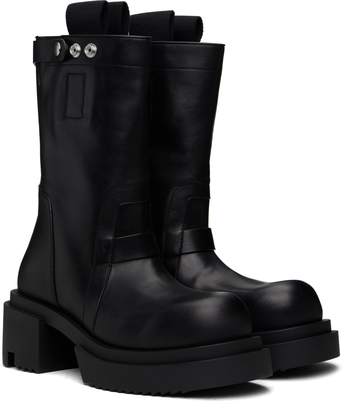 Rick Owens Black Hollywood Low Pull On Bogun Boots Rick Owens