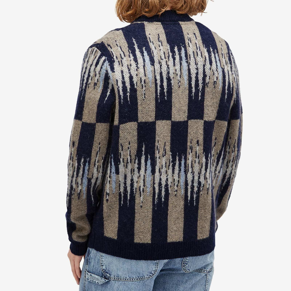 Percival Men's Chromatic Cardigan in Ecru