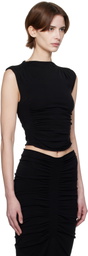 Alexander Wang Black Ruched Tank Top