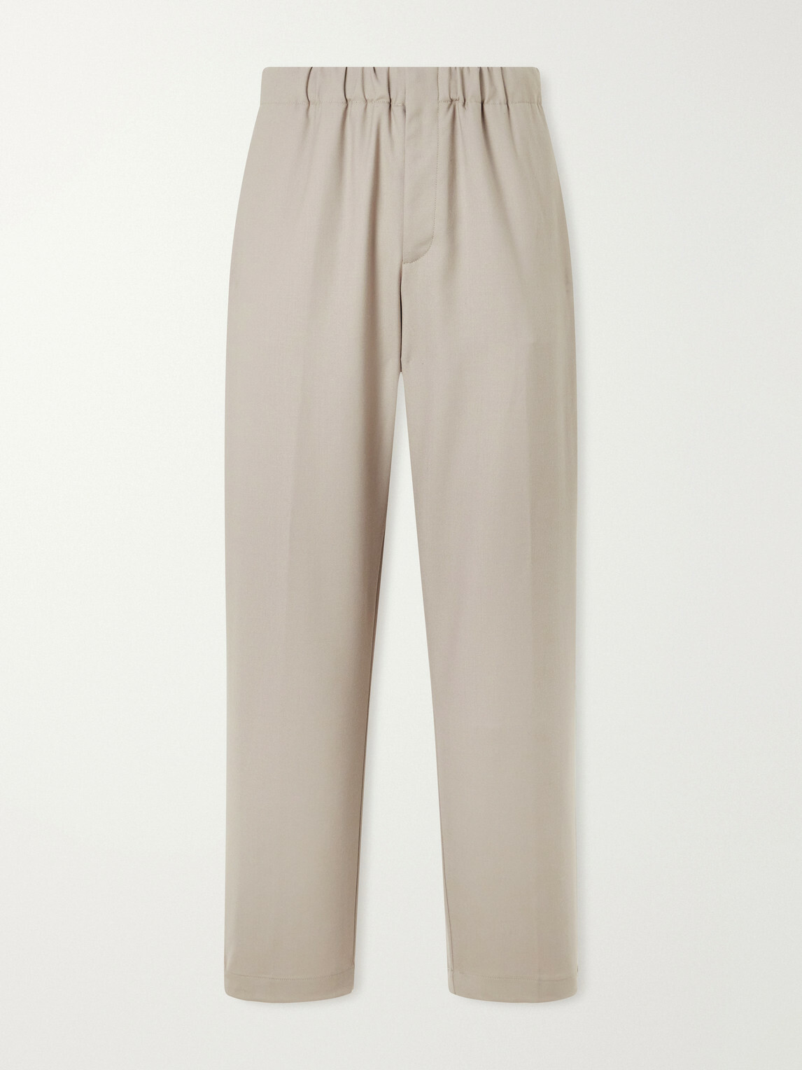 Lardini - Straight-Leg Stretch-Wool Flannel Trousers - Neutrals