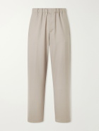 Lardini - Straight-Leg Stretch-Wool Flannel Trousers - Neutrals