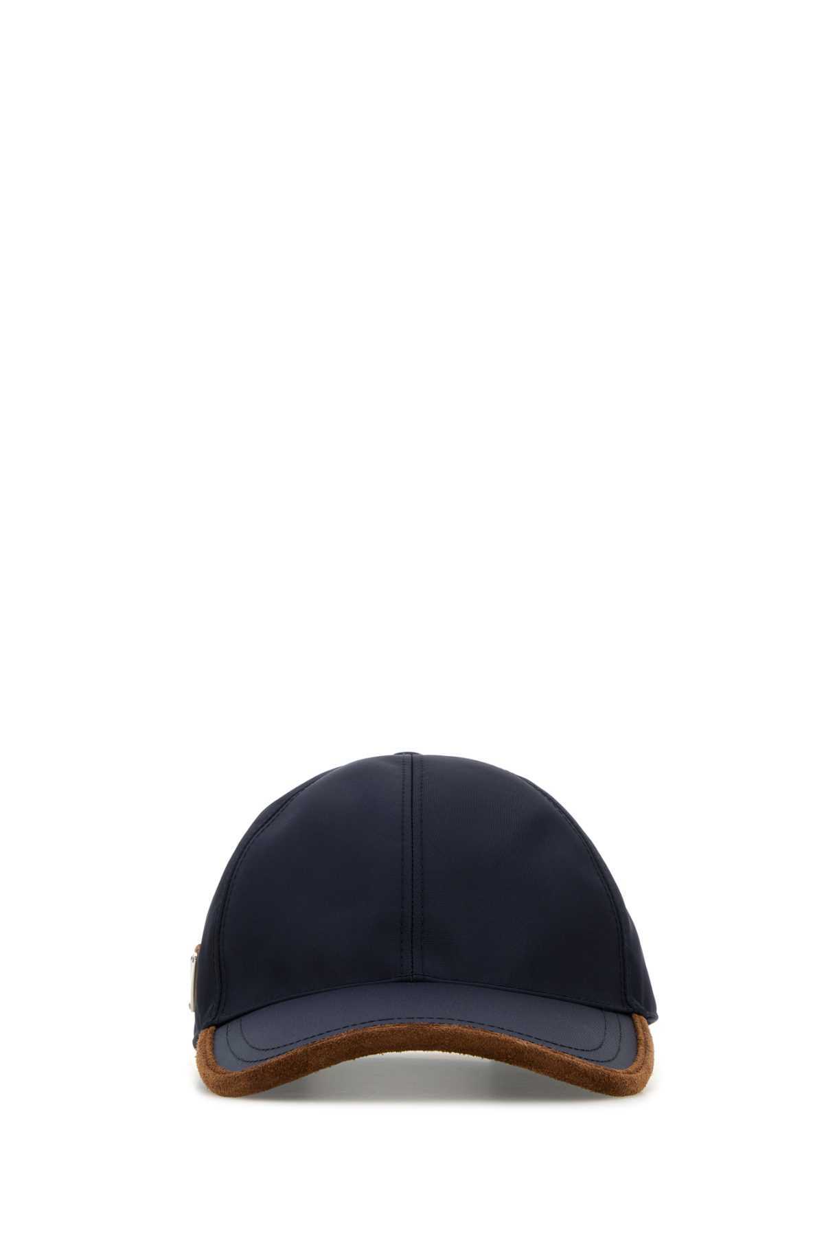 Prada Navy Blue Re-nylon Baseball Cap Prada