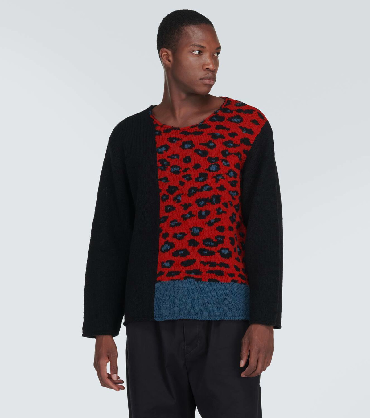 Undercover Leopard-print wool sweater Undercover