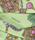 Versace Floral silk twill scarf