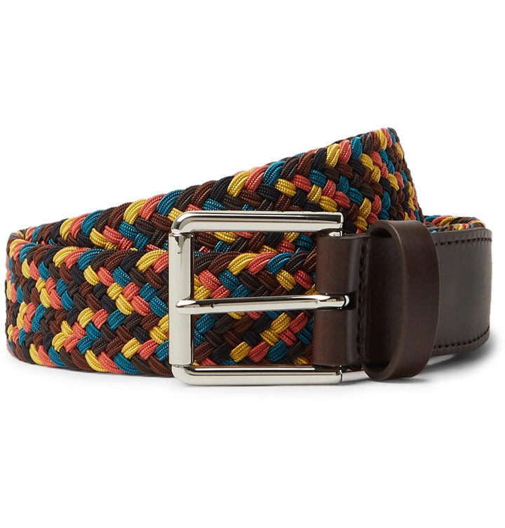 Photo: Paul Smith - 3cm Leather-Trimmed Woven Cord Belt - Multi