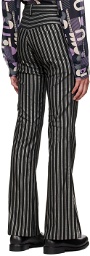 Anna Sui SSENSE Exclusive Black Pinstripes Trousers