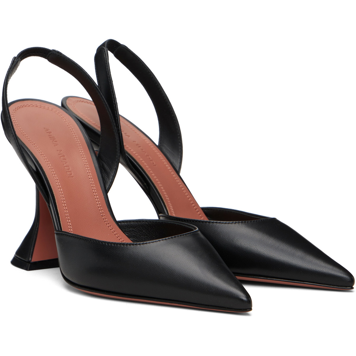 Amina Muaddi Black Holli Sling 95 Heels