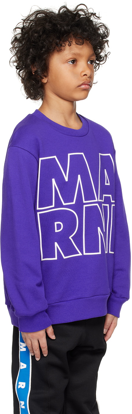 Marni Kids Blue Bonded Sweatshirt