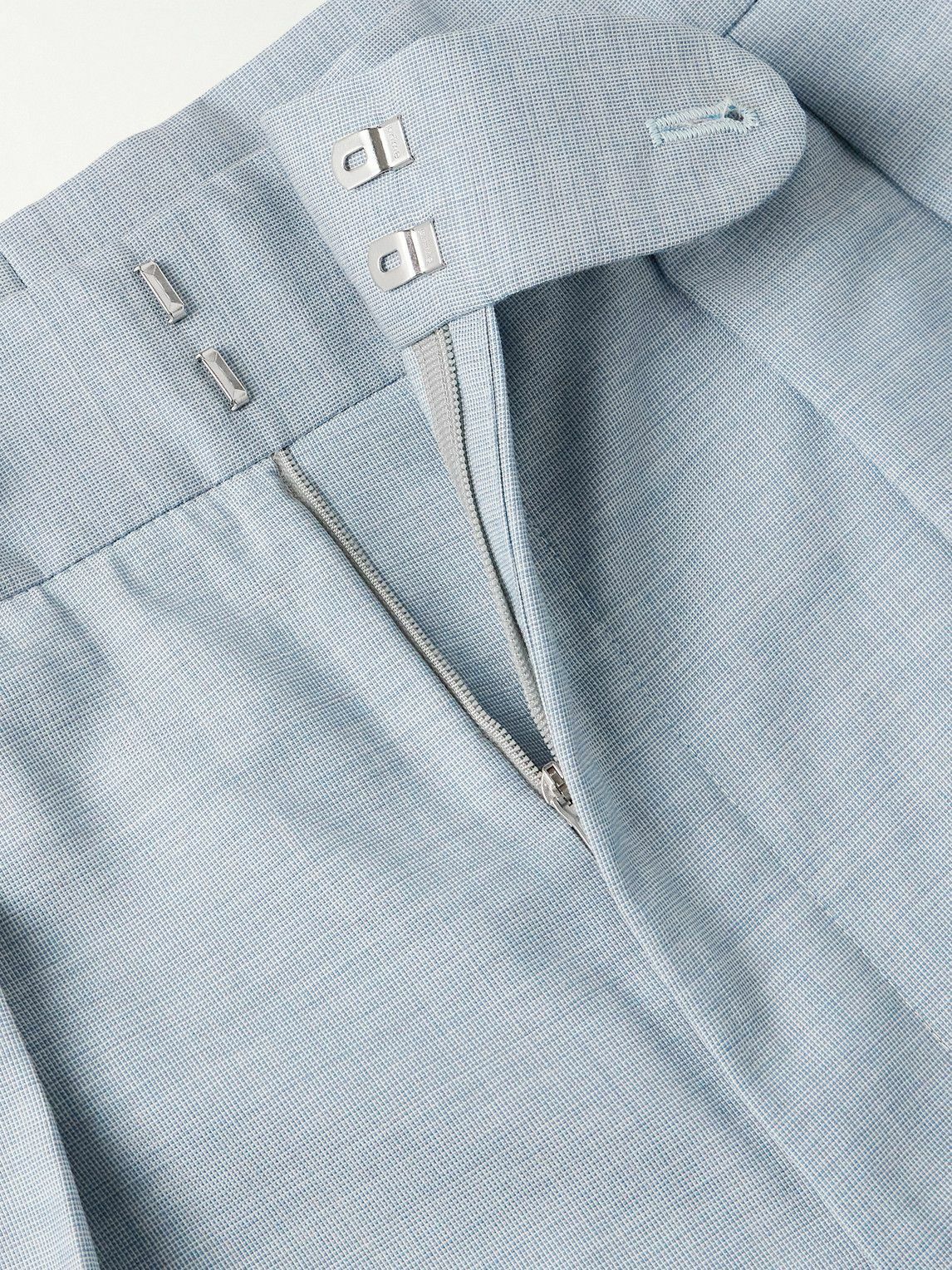 Richard James - Hepworth Slim-Fit Pleated Wool Suit Trousers - Blue