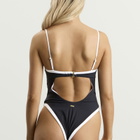 TALA Women's Contrast Underwired Swimsuit in Shadow Black