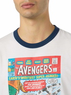 MC2 Saint Barth Man Cotton T-shirt With Avengers Print | Marvel Special Edition
