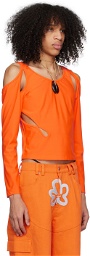 Marshall Columbia Orange Cutout Long Sleeve T-Shirt
