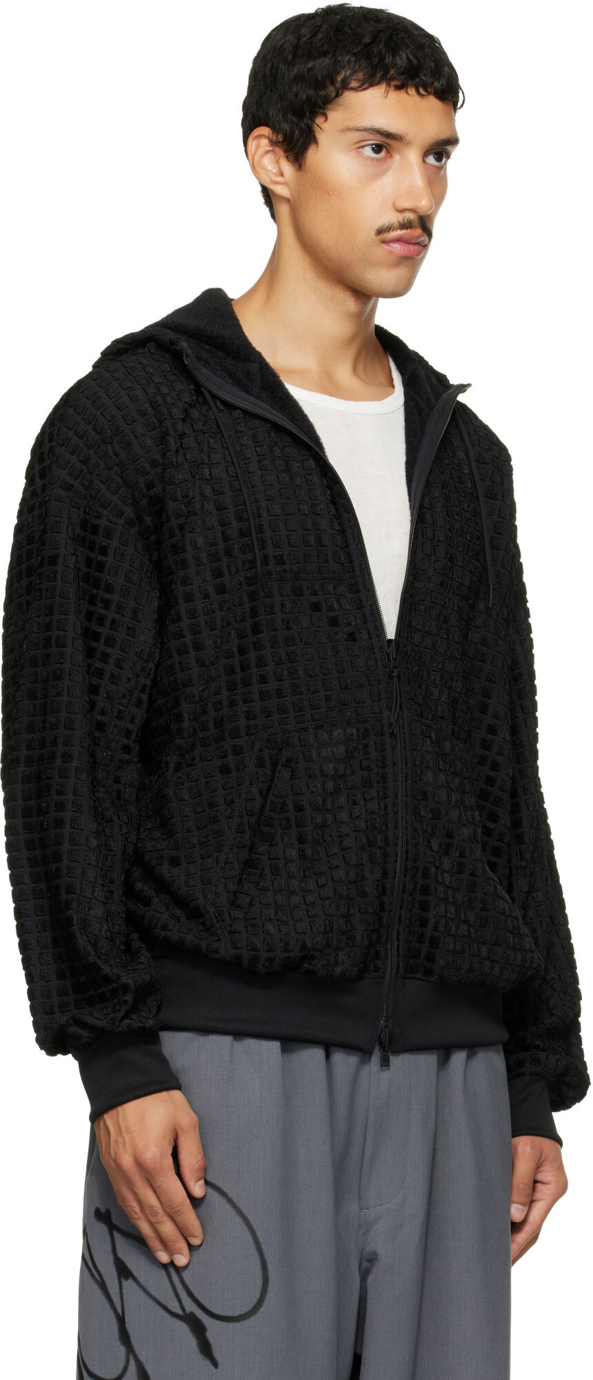 Y-3 Black Hooded Reversible Track Jacket