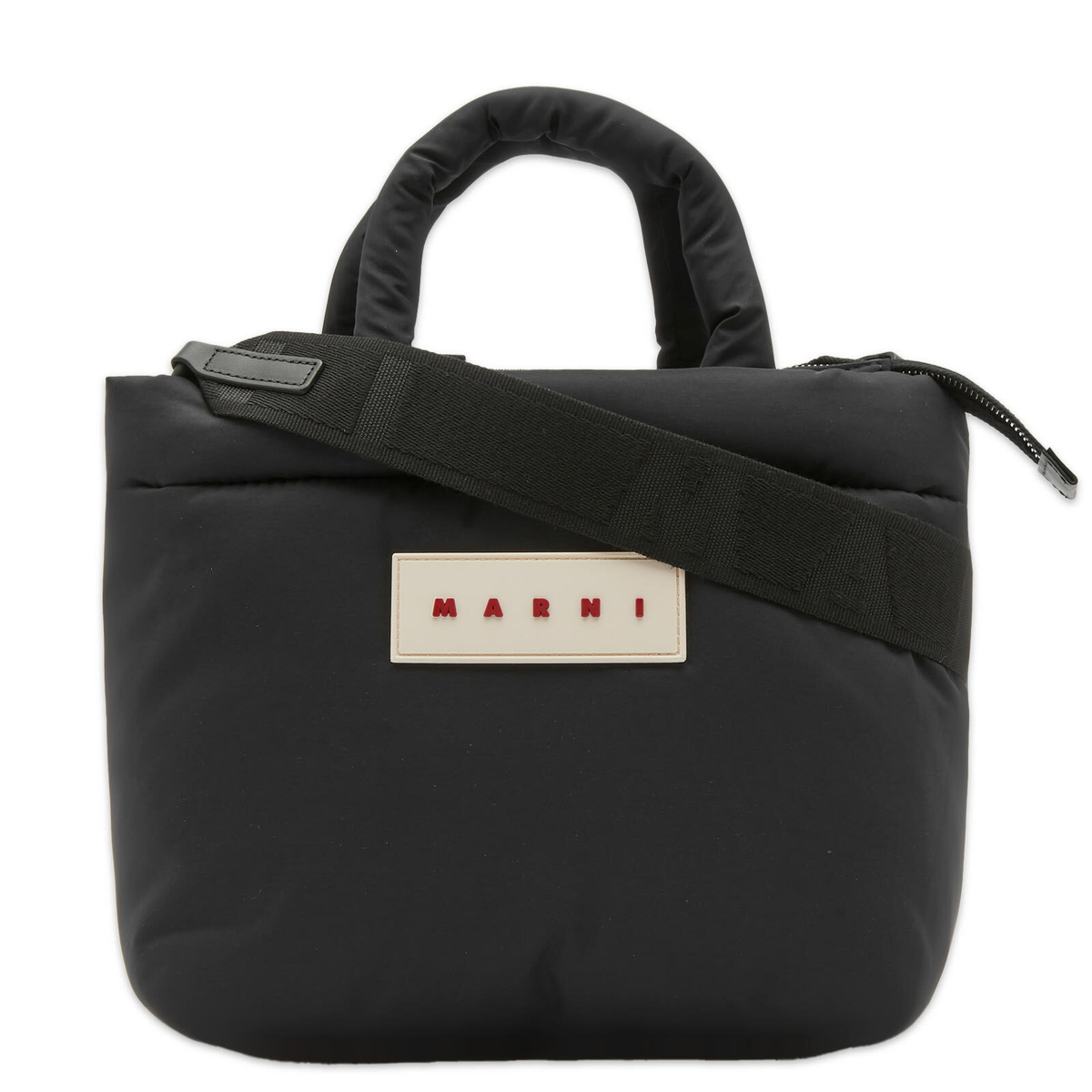 Marni Women's Nylon Logo Tote in Black Marni