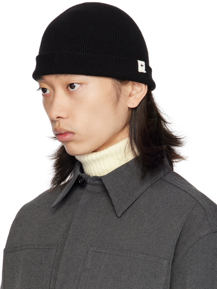 Jil Sander Black Fine Cashmere Beanie