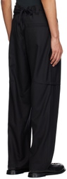 Marina Yee Black Wide-Leg Trousers