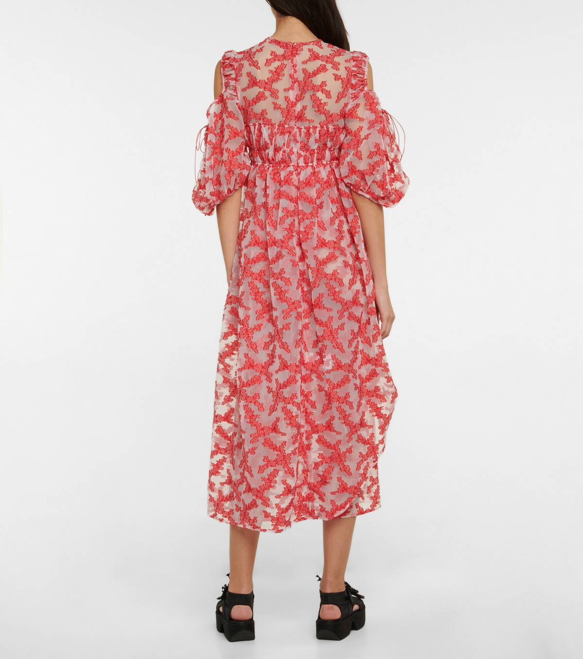 Cecilie Bahnsen - Fiorella floral fil coupé midi dress Cecilie Bahnsen