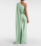 Elie Saab Asymmetric crêpe jumpsuit