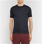 Giorgio Armani - Slim-Fit Contrast-Trimmed Jersey T-Shirt - Navy
