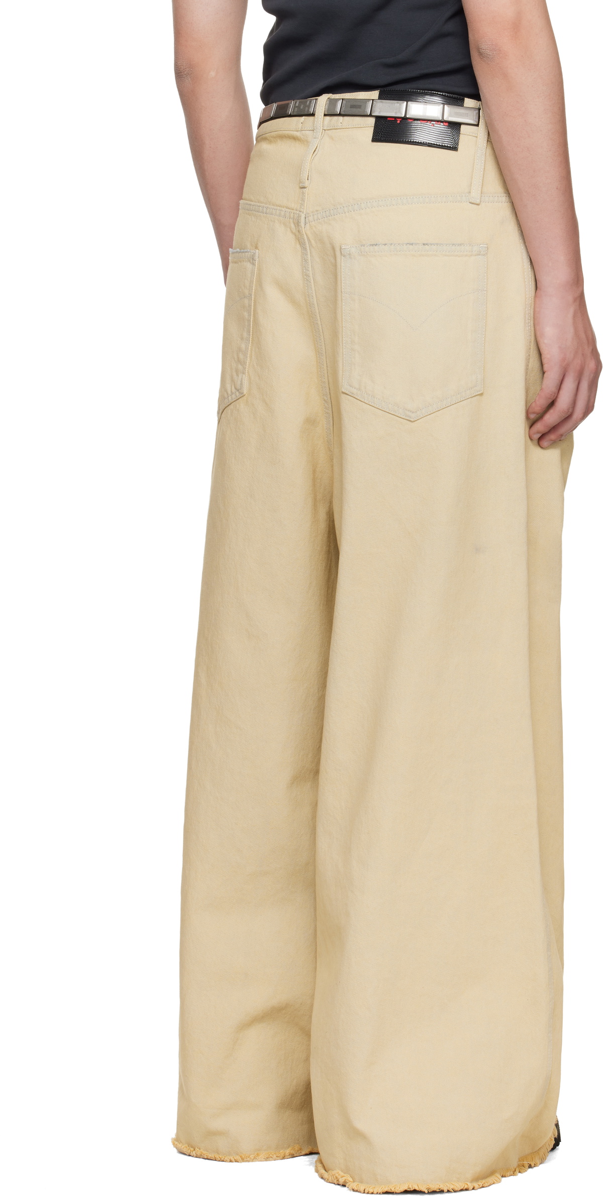 LU'U DAN Off-White Dumpster Denim Jeans