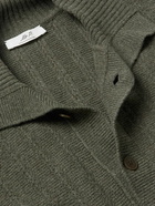 Mr P. - Wolly Open-Knit Wool Cardigan - Green