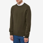 Norse Projects Men's Sigfred Lambswool Crew Knit in Dark Olive