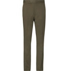Kingsman - Eggsy's Olive Cotton-Blend Suit Trousers - Green