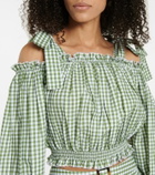 Alexandra Miro Gingham cotton crop top