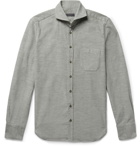 Thom Sweeney - Slim-Fit Cutaway-Collar Cotton-Corduroy Shirt - Men - Gray
