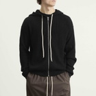 Rick Owens Men's Zip Knitted Hoodie in Black
