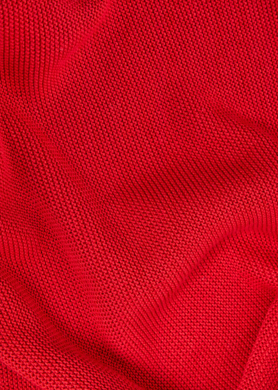 Weekend Max Mara Addotto Knitted Cotton Jumper Red