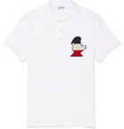 Moncler - Slim-Fit Logo-Appliquéd Cotton-Piqué Polo Shirt - White