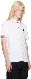 Moncler White Patch Polo