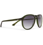 Kirk Originals - Harper Aviator-Style Acetate Sunglasses - Green
