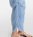Magda Butrym Draped ruched jersey midi skirt