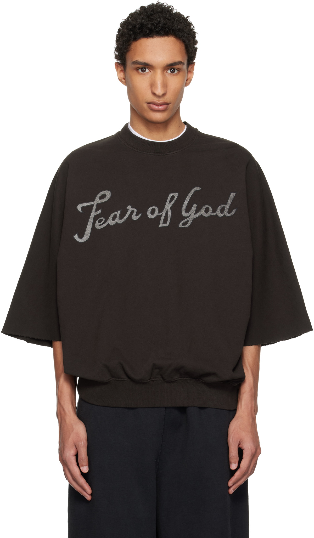Fear of God Brown '43' Cut Sleeve Sweatshirt