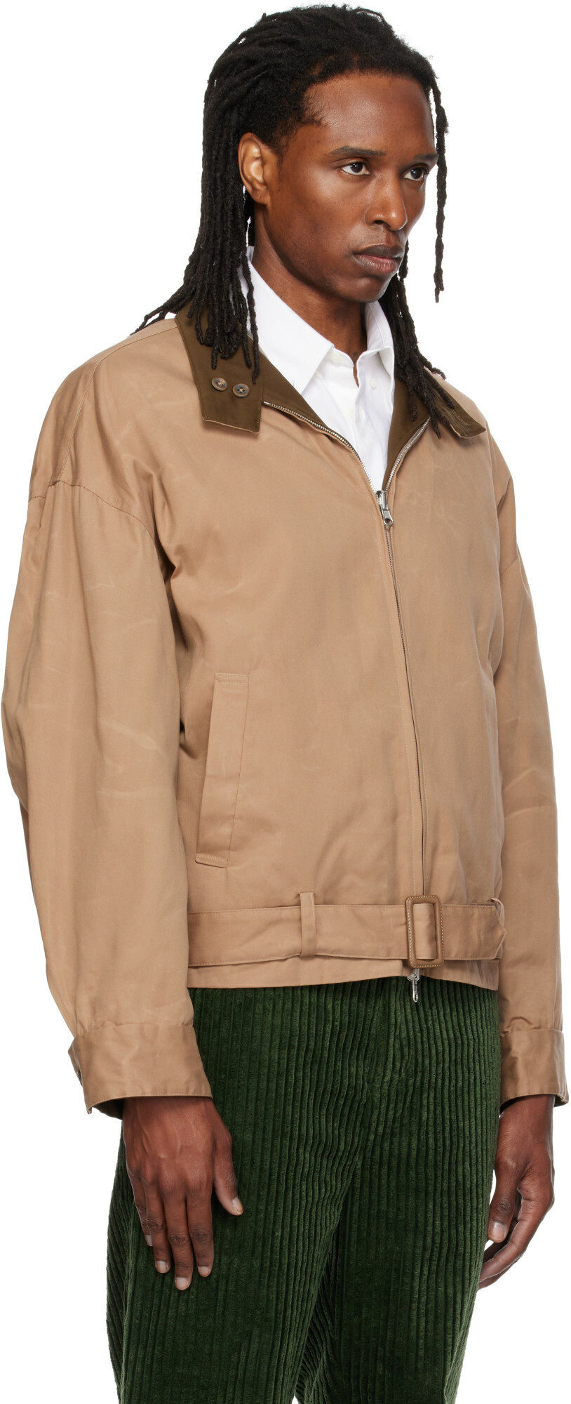 SOSHIOTSUKI Beige Paraffin Reversible Blouson Jacket