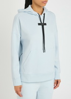 ON Logo Stretch-jersey Hooded Sweatshirt Light Blue