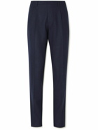 Boglioli - Straight-Leg Virgin Wool-Flannel Suit Trousers - Blue