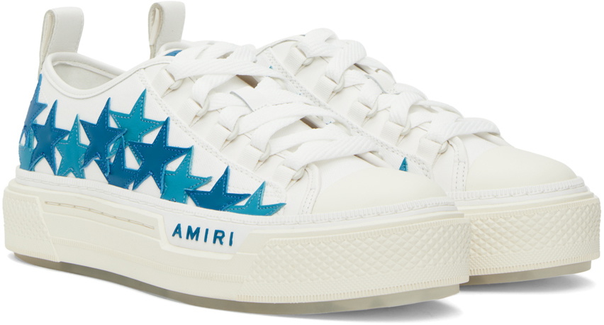 AMIRI White & Blue Stars Court Low Sneakers Amiri