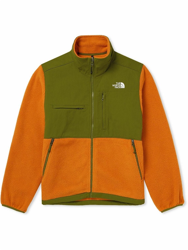 Photo: The North Face - Denali Logo-Embroidered Ripstop-Trimmed Recycled-Fleece Jacket - Orange