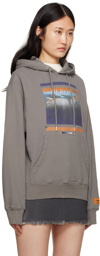 Heron Preston Gray Printed Hoodie