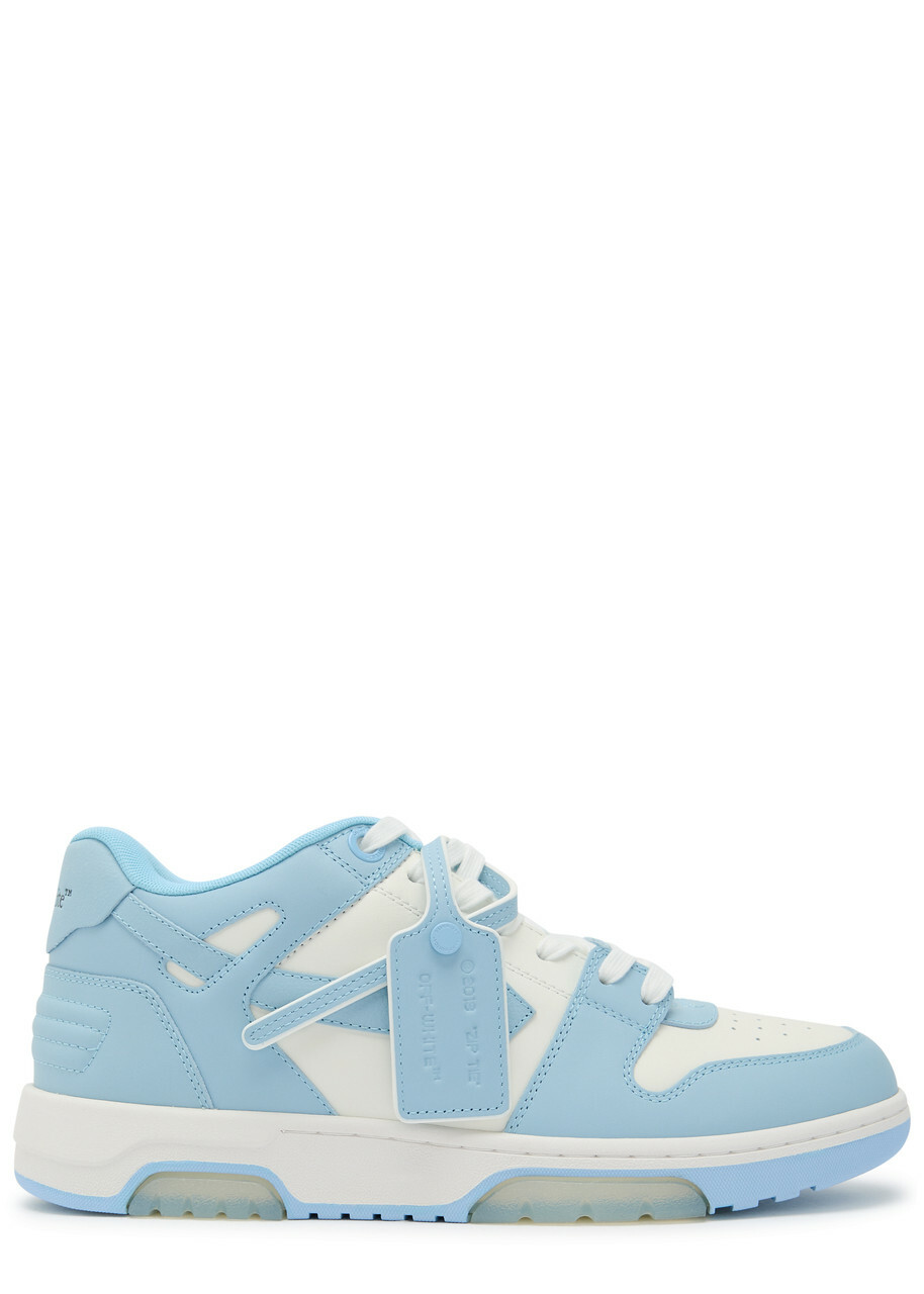 Off-white Out Of Office Panelled Leather Sneakers Blue