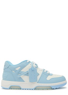 Off-white Out Of Office Panelled Leather Sneakers Blue