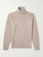 Slowear - Ribbed Virgin Wool Rollneck Sweater - Neutrals
