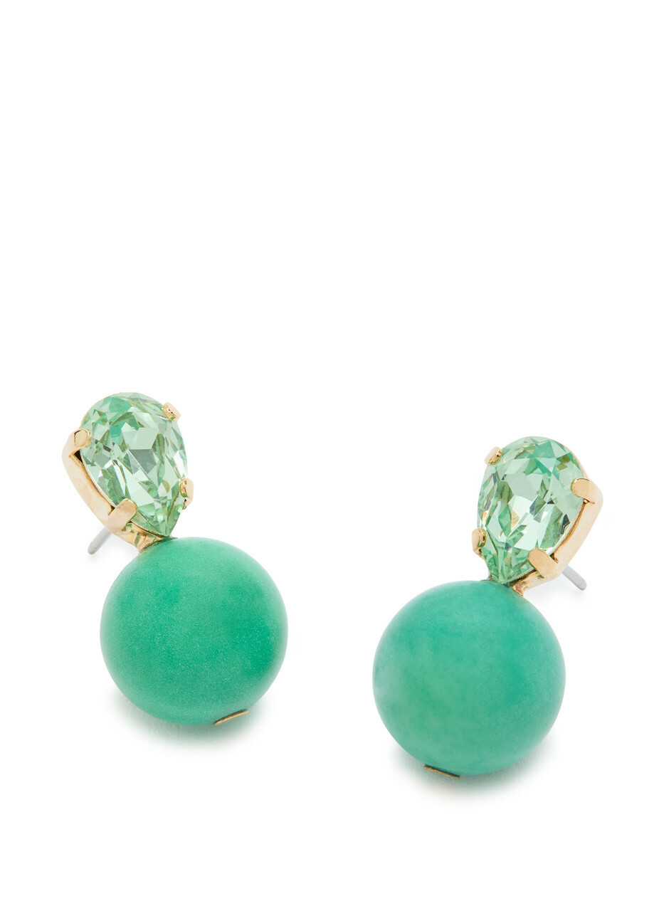 Jennifer Behr Nora 18kt Gold-plated Drop Earrings - Green - One Size
